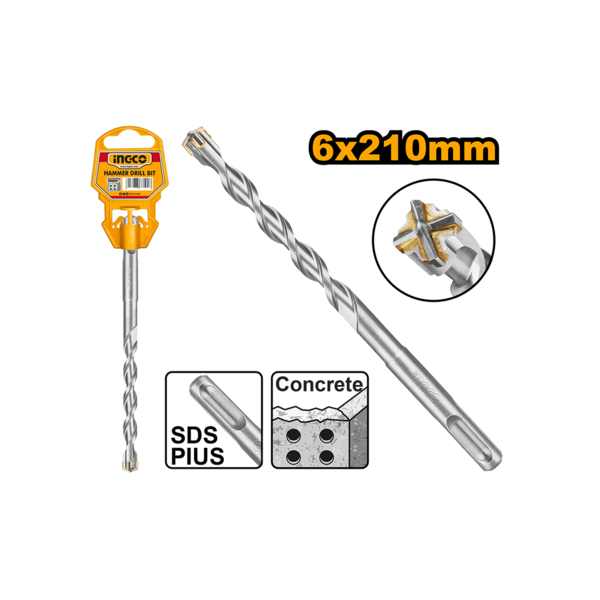 Ingco SDS plus hammer drill 6*210mm DBH1210603C
