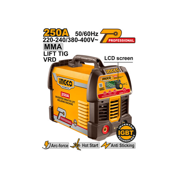 Ingco Inverter MMA/TIG Lift welding machine 65v ING-MMA25089