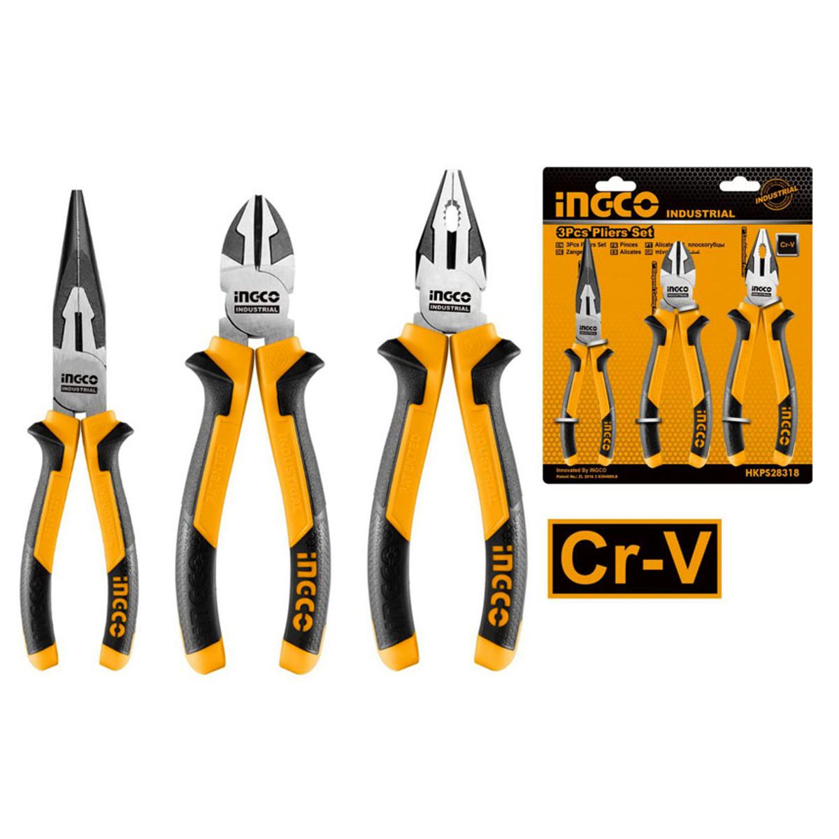 Ingco 3 Pcs pliers set HKPS28318