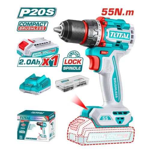 Total Compact Brushless Cordless Drill TDLI205582