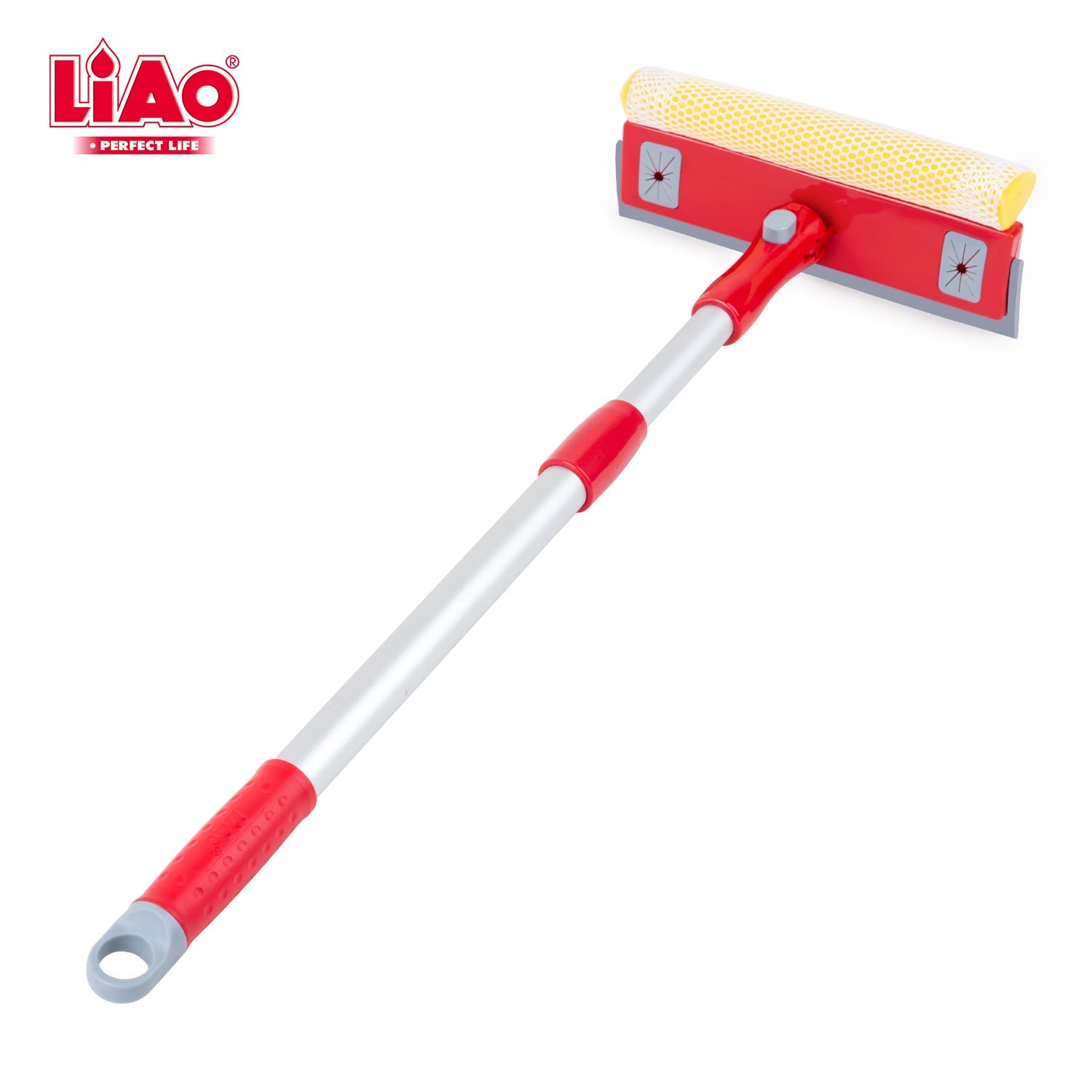 Telescopic 4.2ft Aluminium Pole Sponge + Squeegee Window Cleaner - LiAo