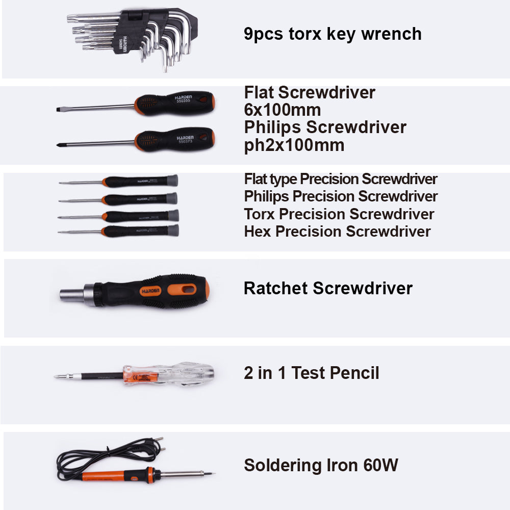 Harden 103Pcs Aluminuim Toolkit set