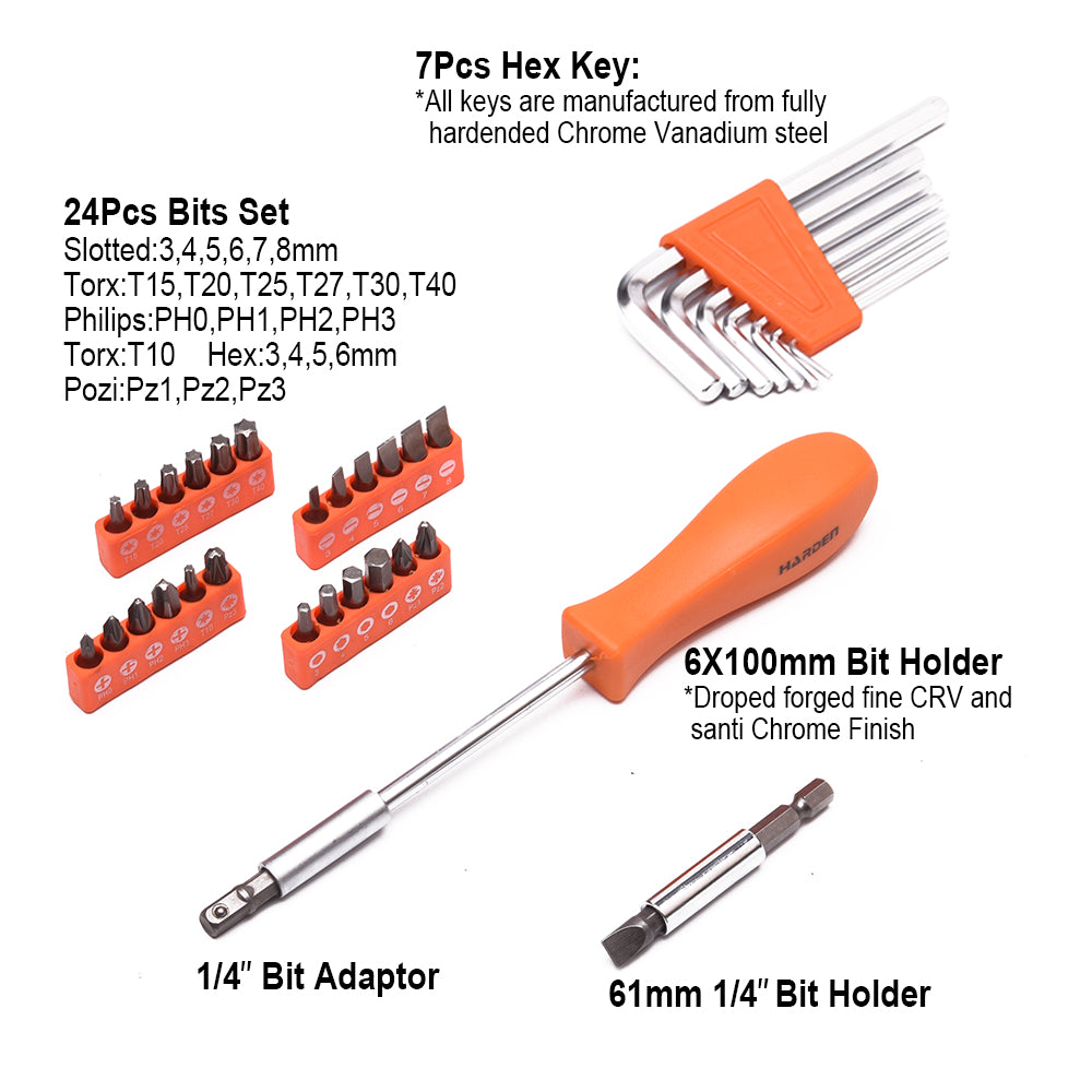 Harden 75pcs Multi-functional Impact Drill Set