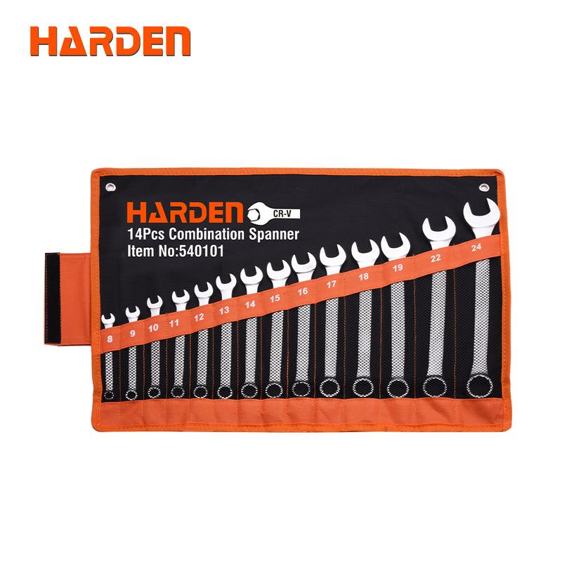 Harden 14Pcs Combination Spanner Set Size 8 - 24mm