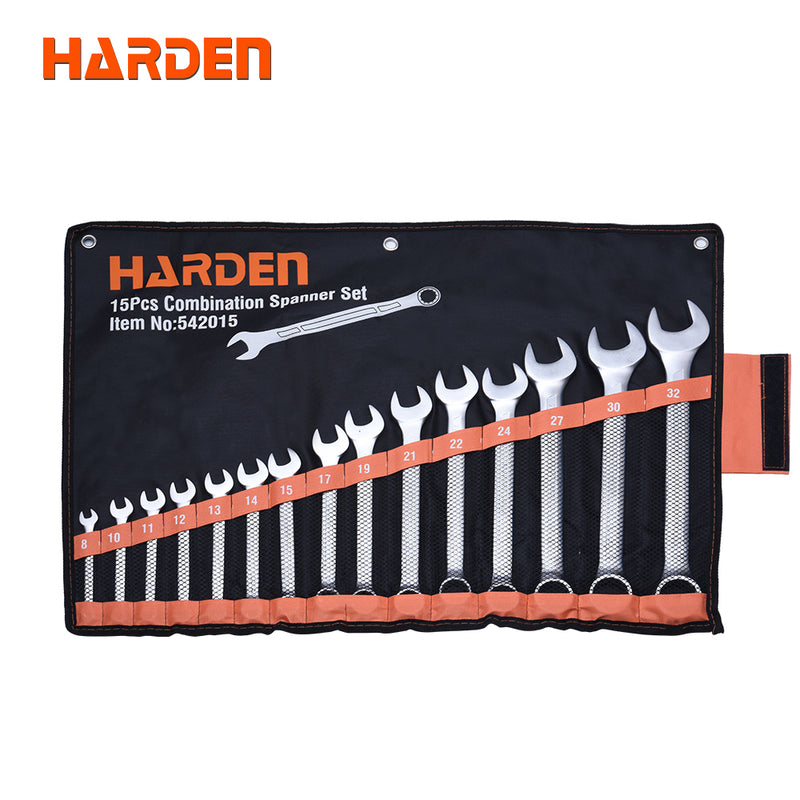 Harden 15Pcs Combination Spanner Set 542015