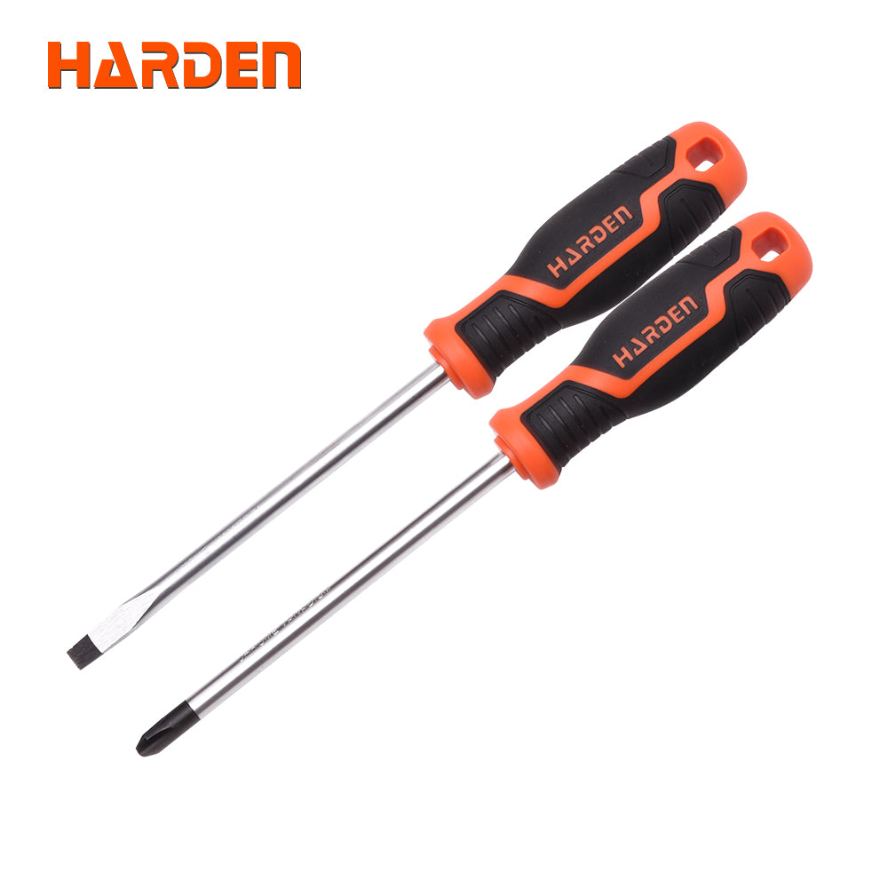 Harden 2Pc Screwdriver Set *6x100mm, Ph2x100mm