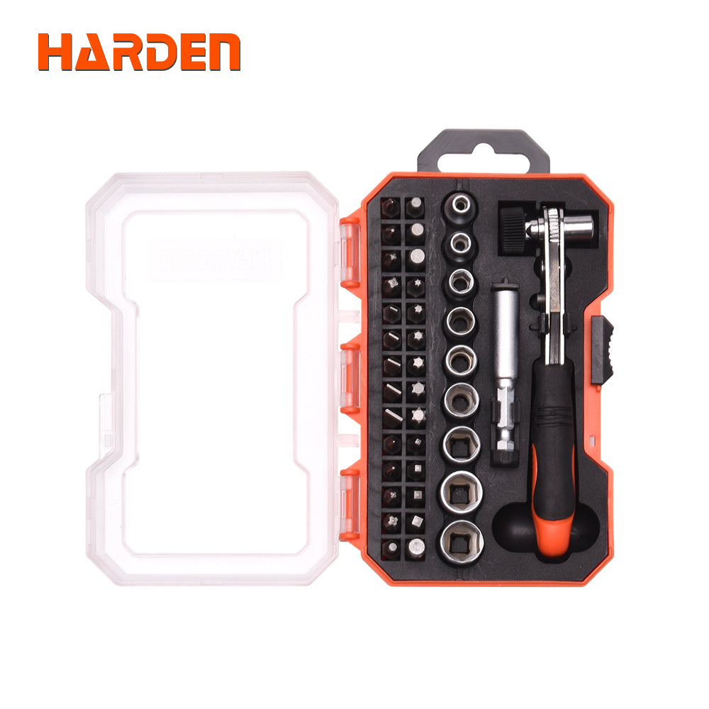 Harden 39Pcs Ratchet Screwdriver & Bits Set 550939