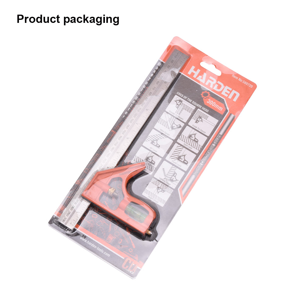 Harden Combination Square with Aluminium Base Size 300mm
