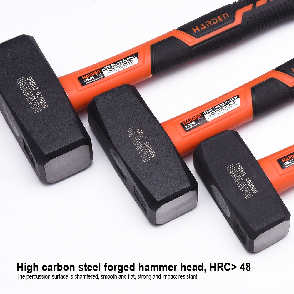 Harden Stoning Hammer with Fiberglass Handle 1.0kg