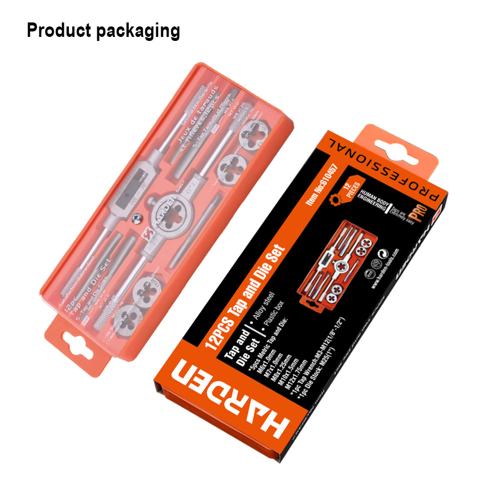 Harden 12pcs Tap and Die Set