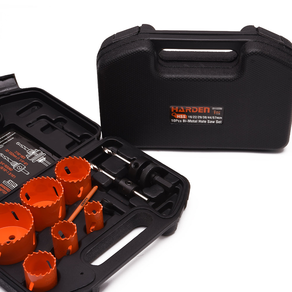 Harden 11Pcs HSS Bi-Metal Hole Saw Set 610597