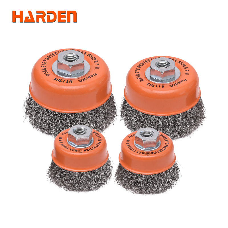 Harden Cup Wire Brush With NutSize100mm   x M14x2.0