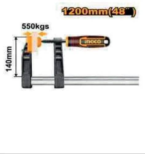 Ingco F clamp with plastic handle 120*400mm HFC021204
