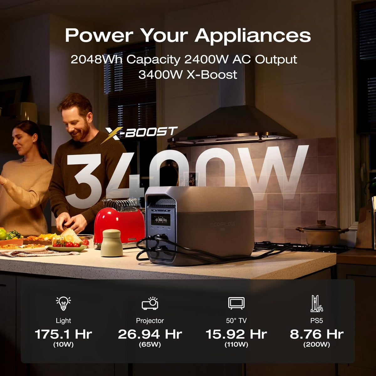 EcoFlow DELTA 3 Max Portable Power Station (2048Wh)