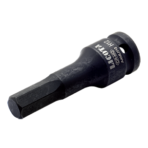 LICOTA MADE IN TAIWAN H17mm 1/2" DR. 78mmL HEX IMPACT DRIVER BLACK, CR-MO