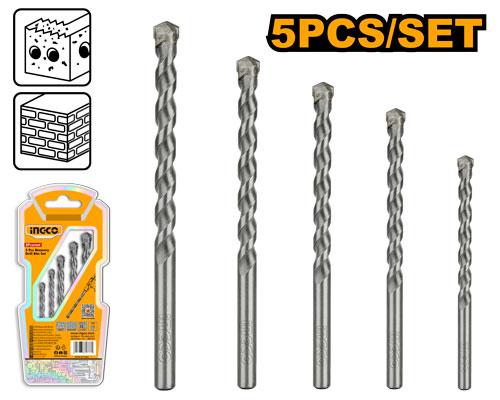 Ingco 5 Pcs masonry drill bits set AKDB3055