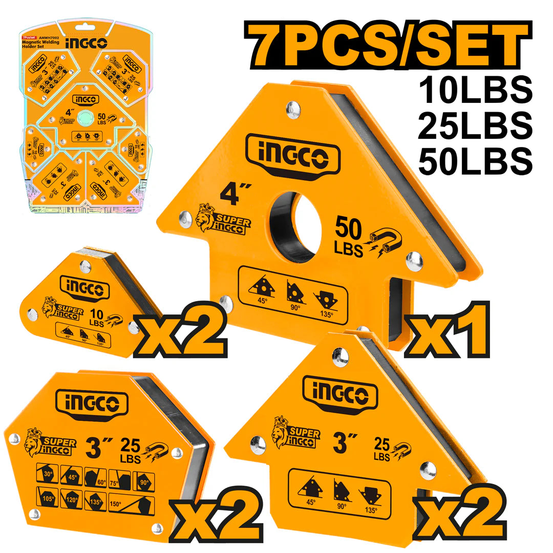 Ingco 7 Pcs magnetic welding holder set AMWH7002