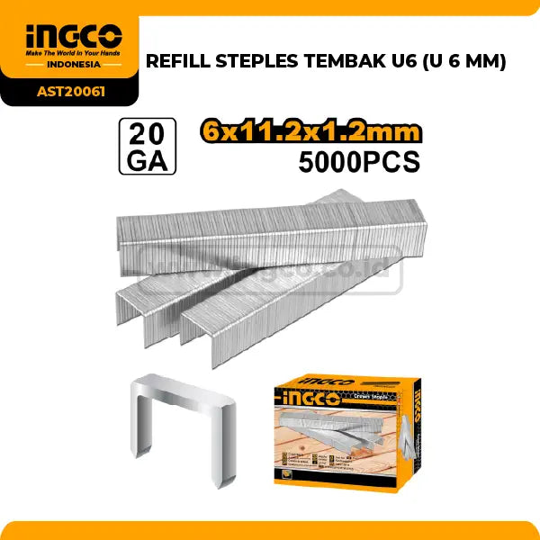 Ingco Crown staple 6MM AST20061
