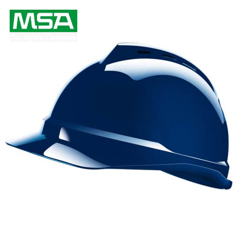 MSA V-Gard Safety Helmet with Wheel Ratchet Ventilated BLUE