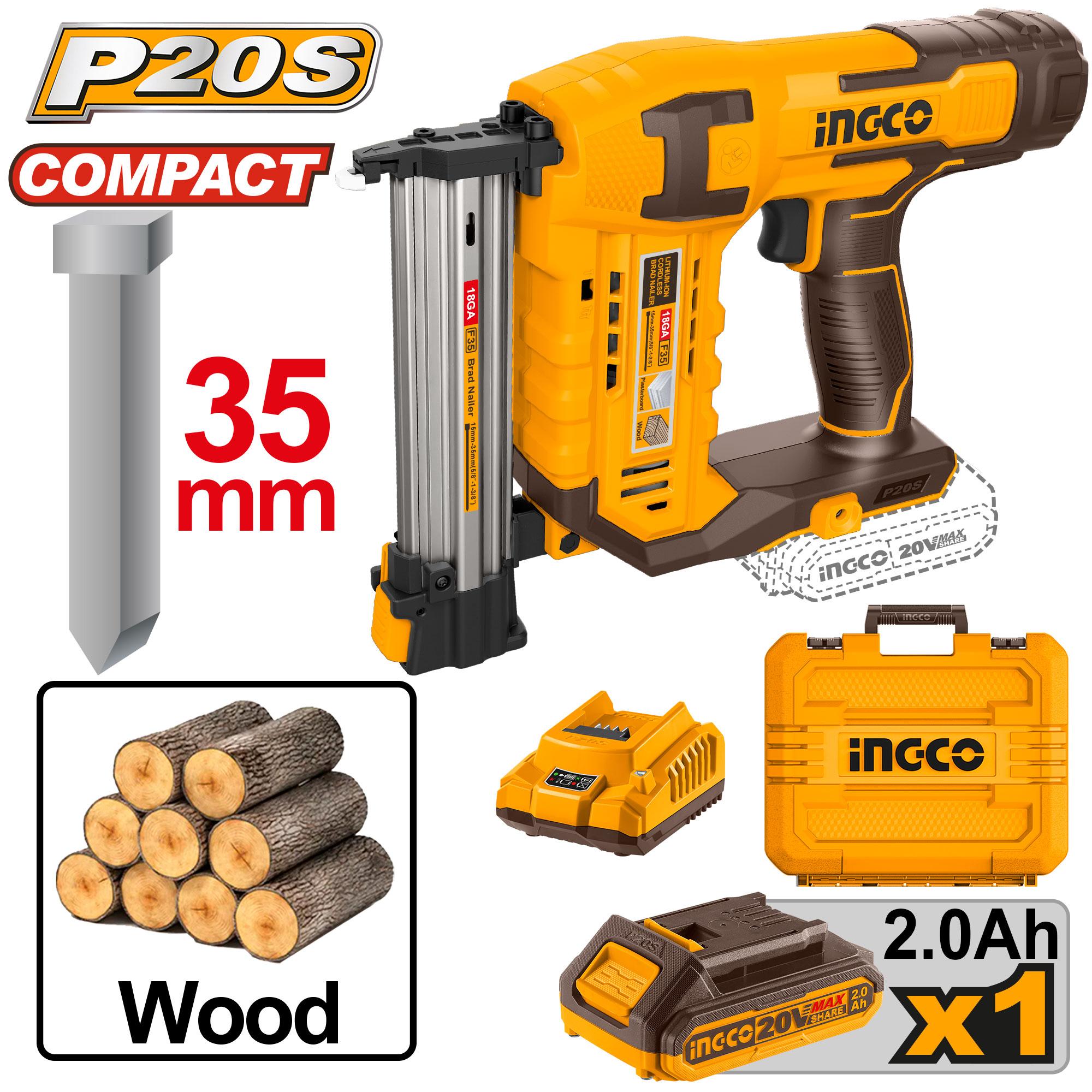 Ingco Cordless brad nailer 20v CBNLI3508