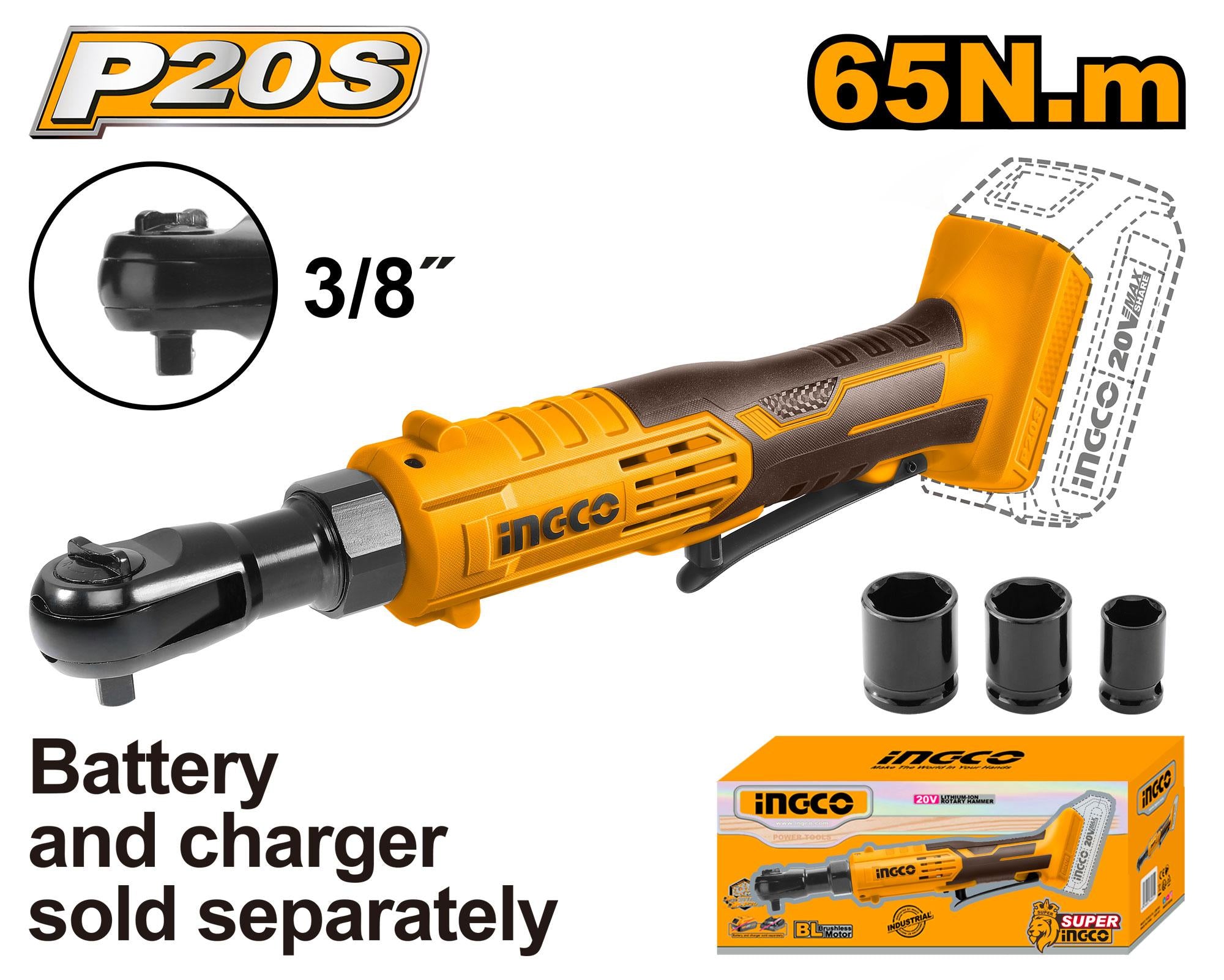 Ingco Cordless drive ratchet 20v CDRLI2060151