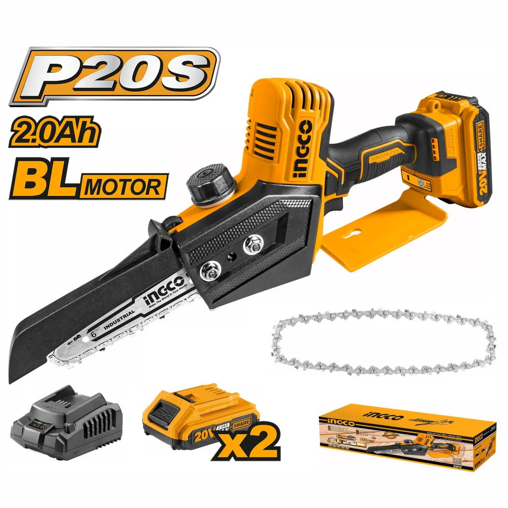 Ingco Lithium-Ion Mini Chain saw 20v CGSLI20682