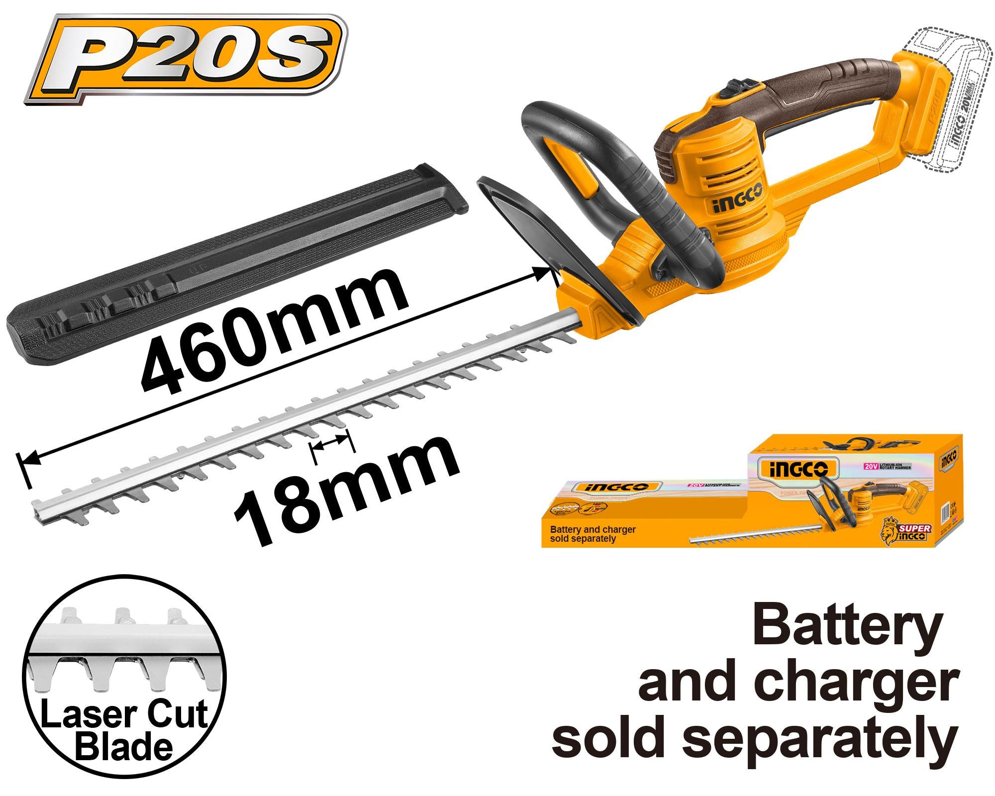 Ingco Cordless hedge trimmer 20V CHTLI20018