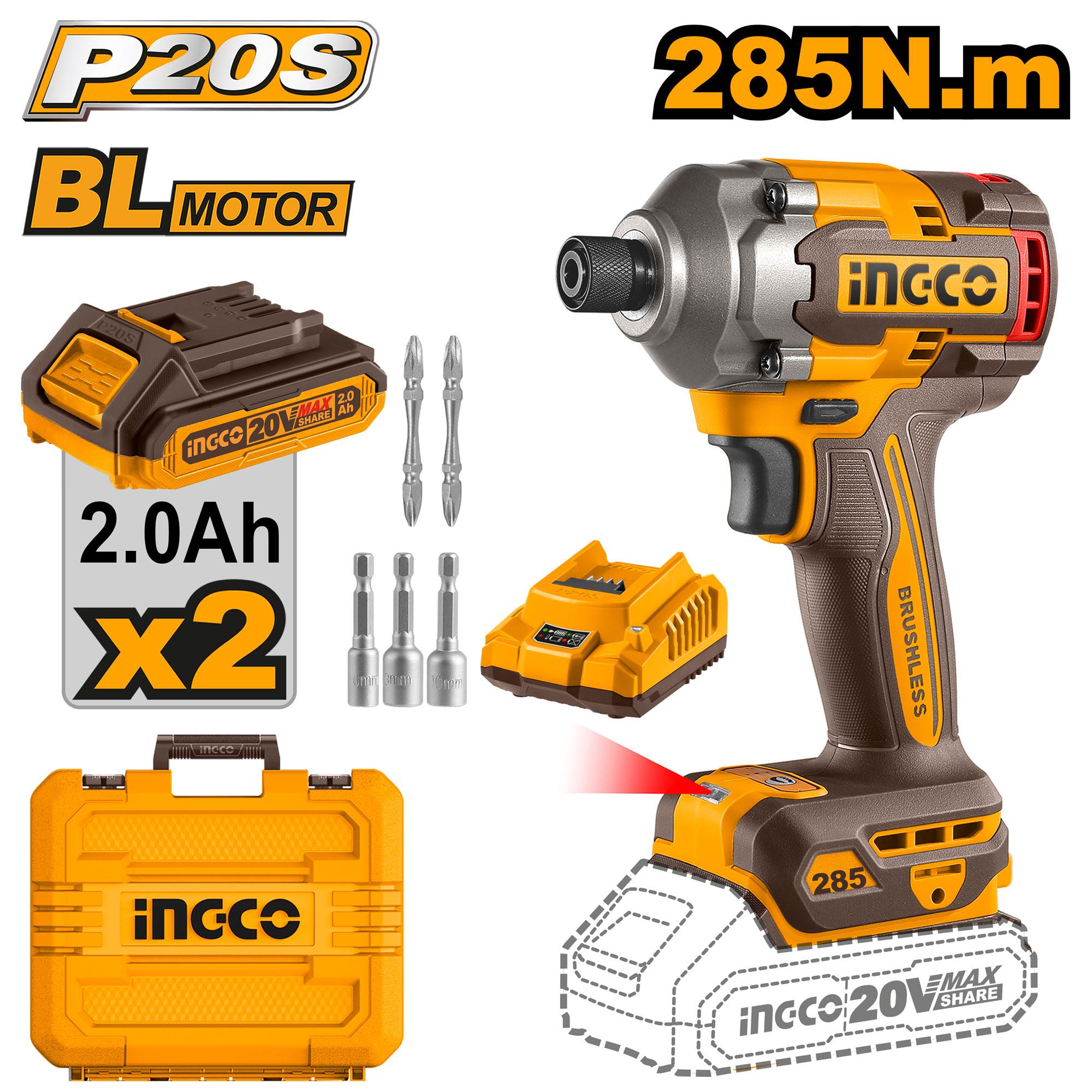 Ingco Cordless impact driver 20v CIRLI2028