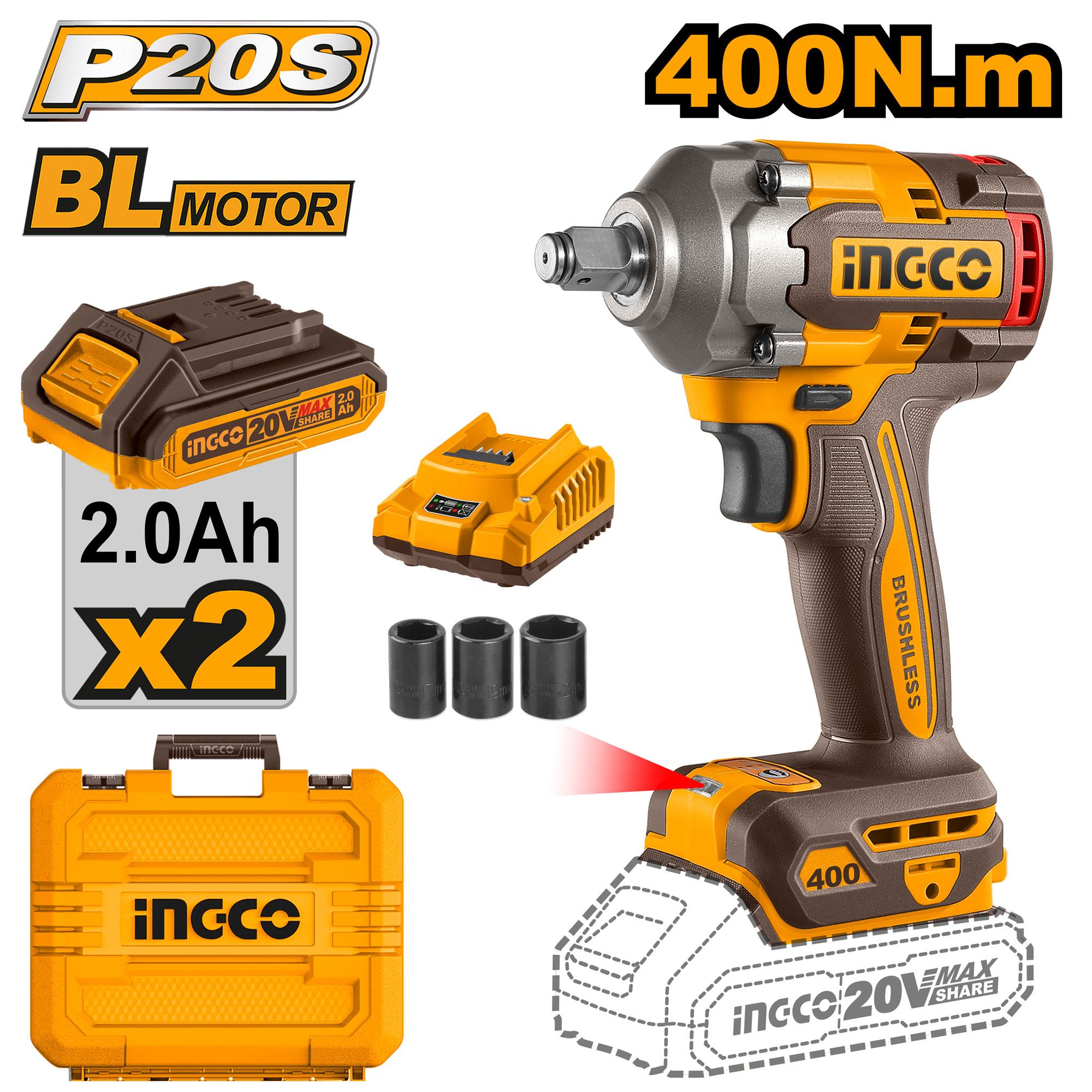 Ingco Cordless impact wrench 20v CIWLI2040