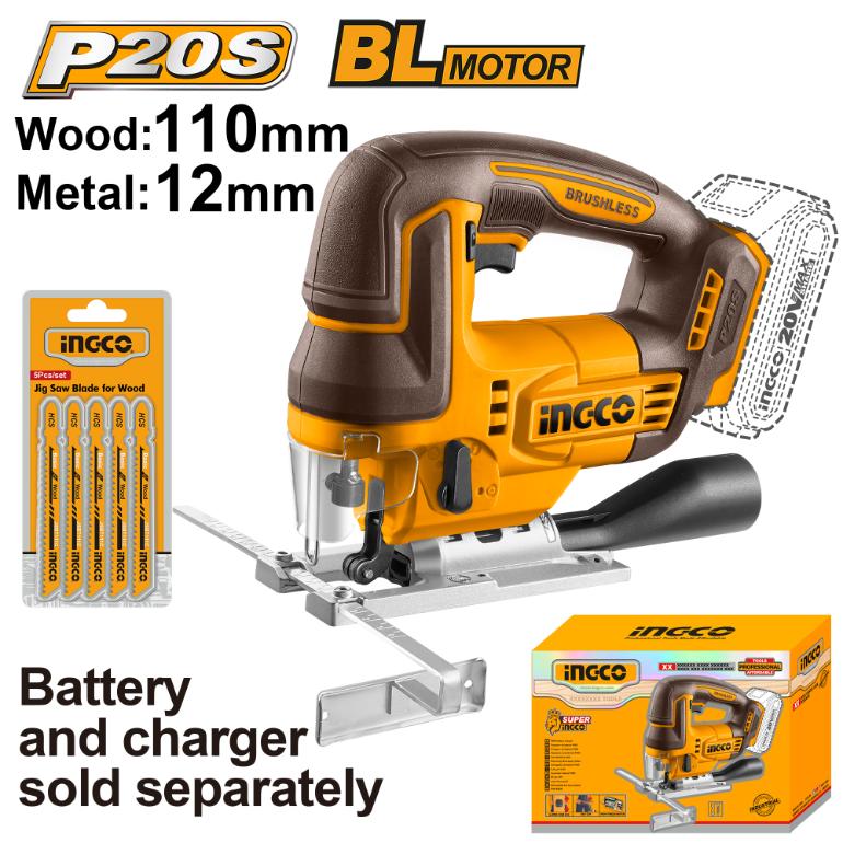 Ingco Cordless jig saw 20V CJSLI1008