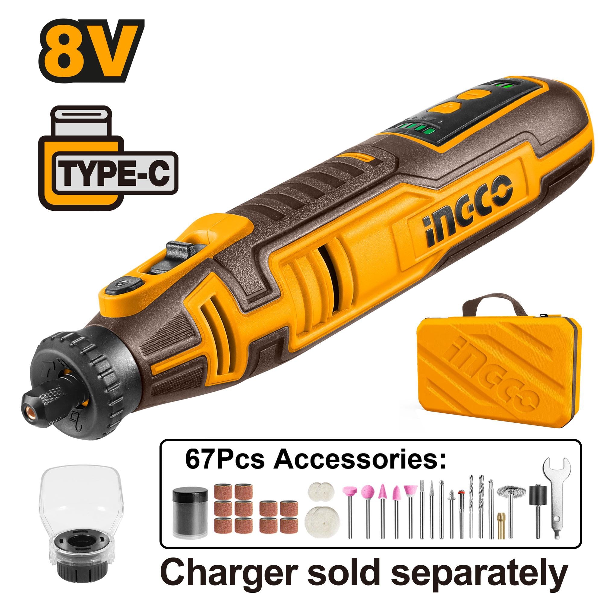 Ingco Cordless grinder 8v CMGLI0801