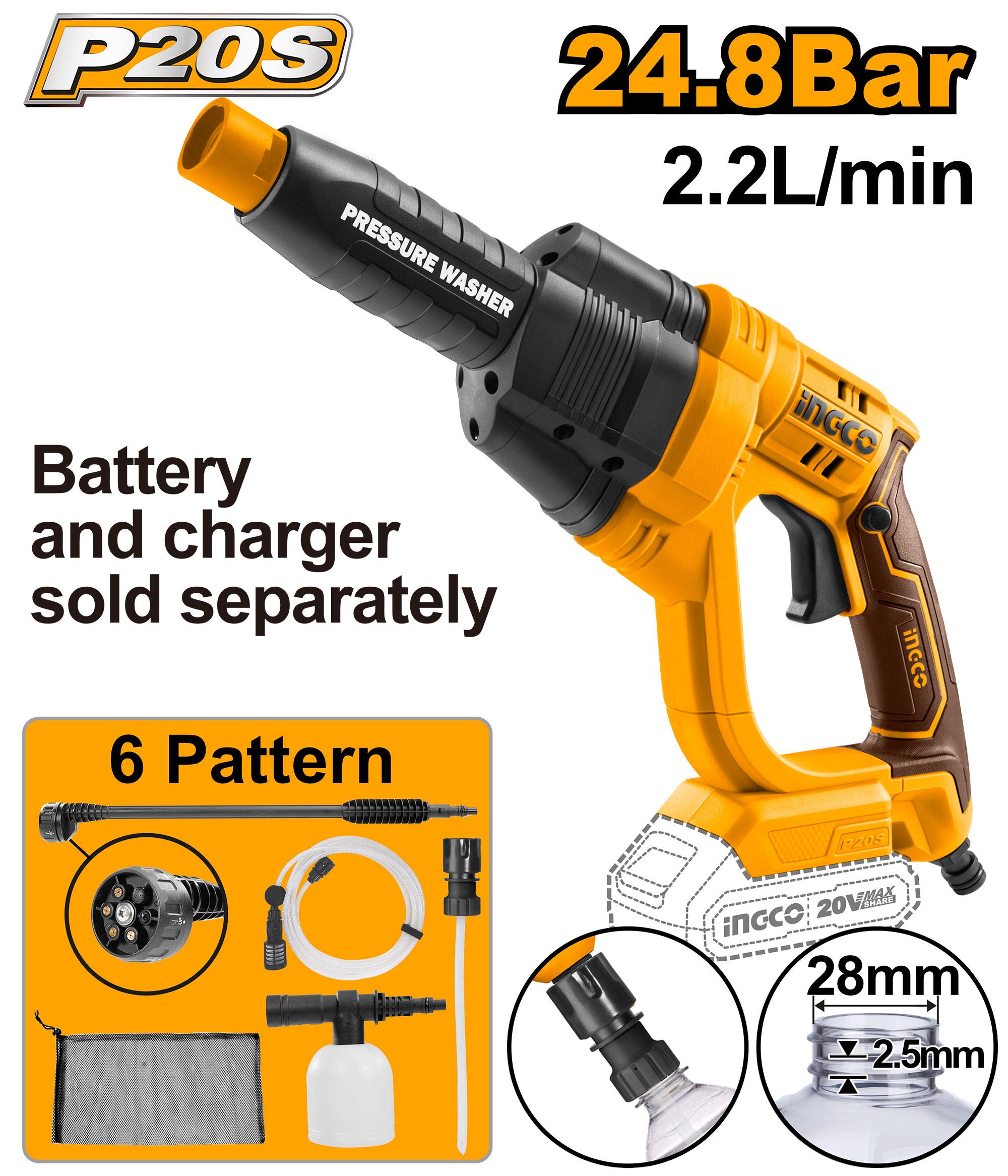 Ingco Cordless pressure washer 20v CPWLI2008