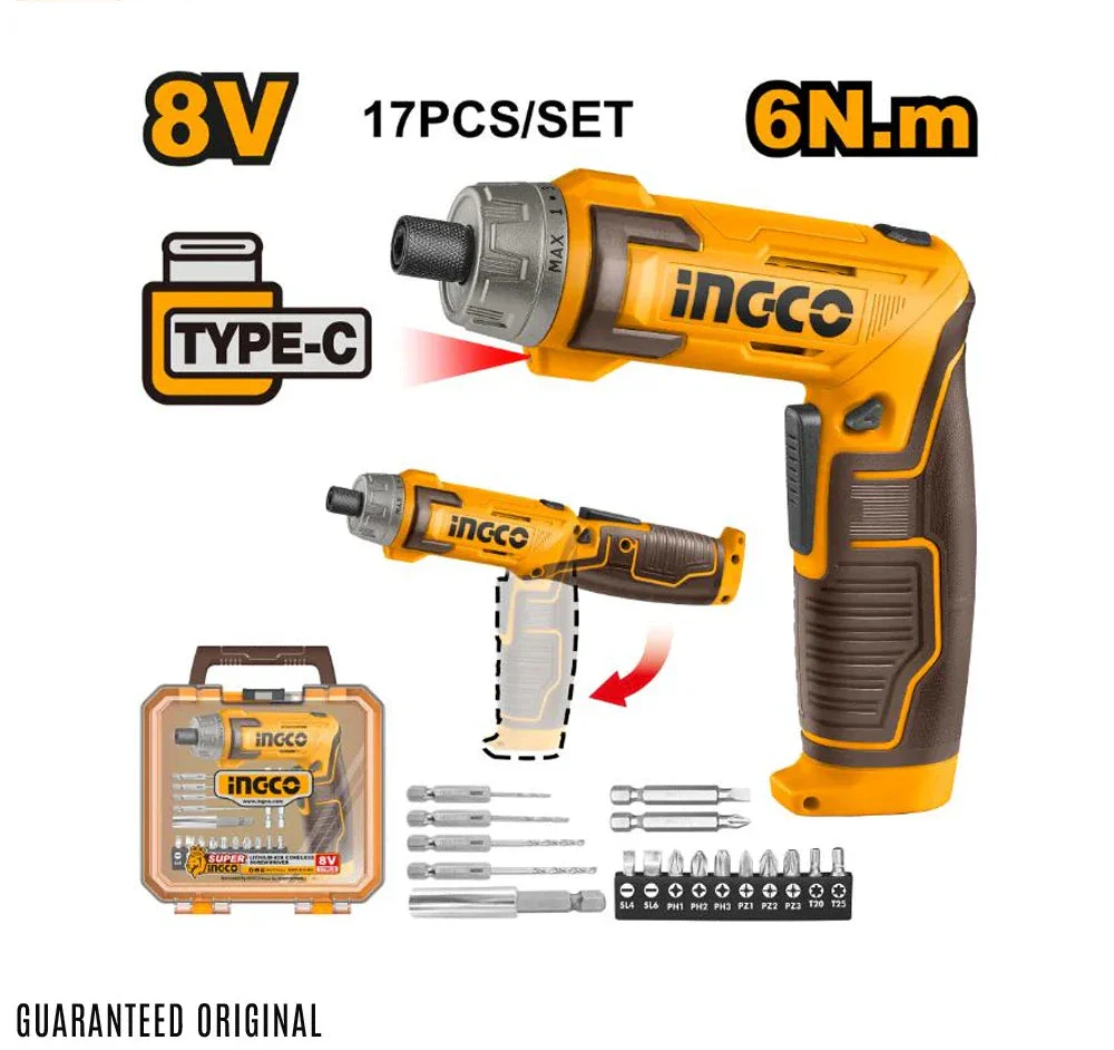 Ingco Cordless screwdriver 4v CSDLI08025