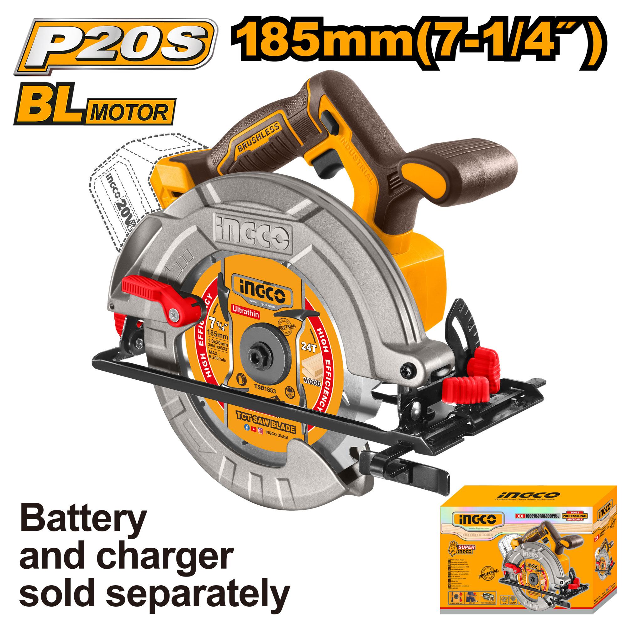 Ingco Cordless circular saw 20v CSLI1851