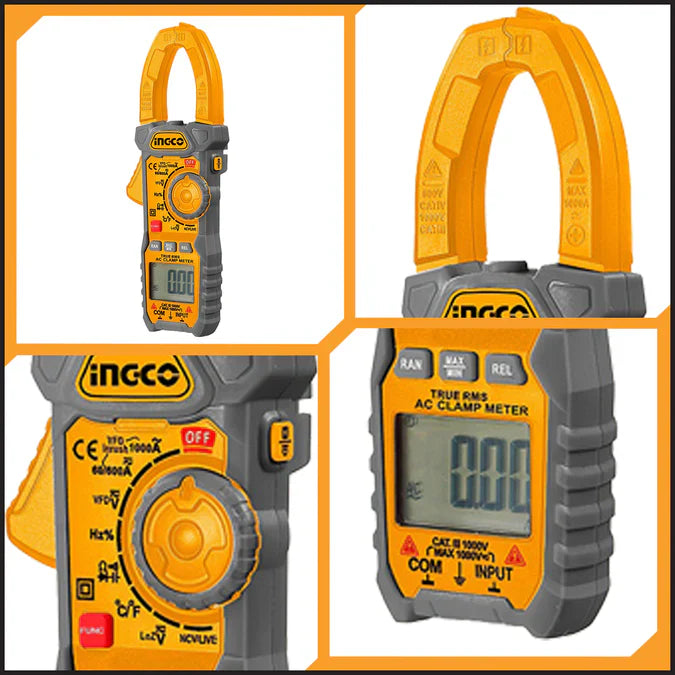 Ingco Digital AC clamp meter 6000 counts DCM100014