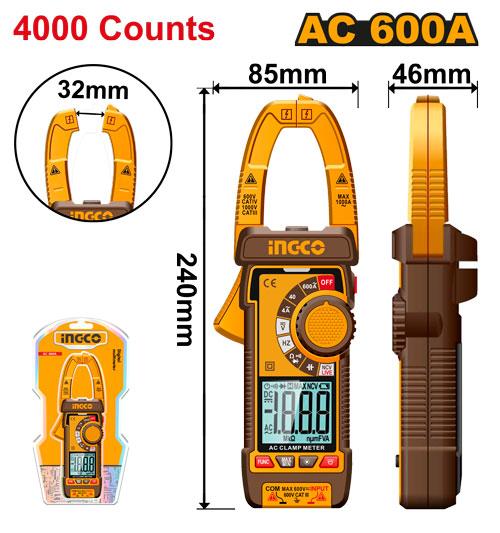 Ingco Digital AC clamp meter 4000 counts DCM66001