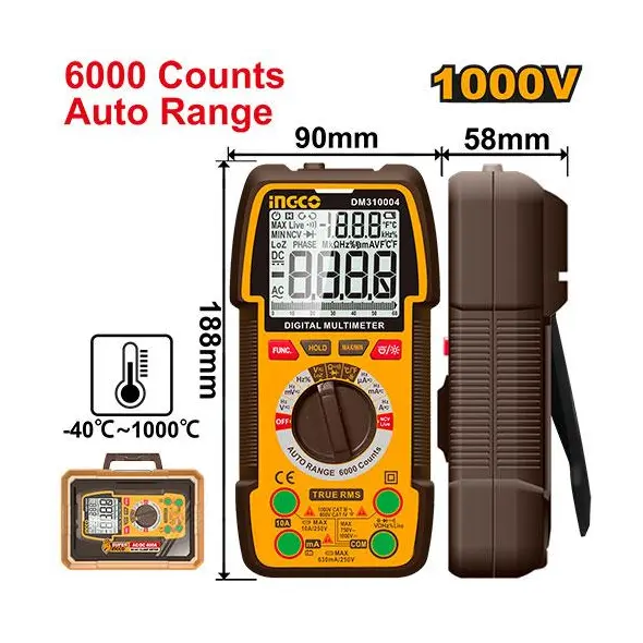 Ingco Digital multimeter 6000 counts DM310004