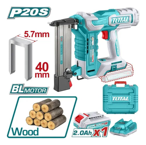 Total Cordless crown stapler nailer TCSNLI6008