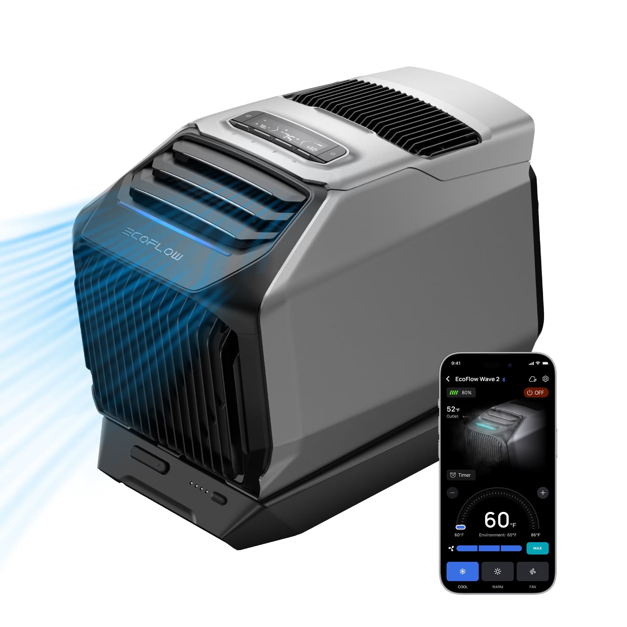 EcoFlow Wave 2 Portable Air Conditioner + Battery