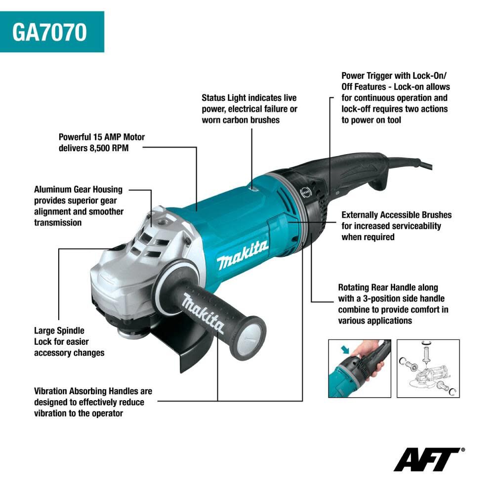 Makita 7'' Angle Grinder 2400W GA7070X1