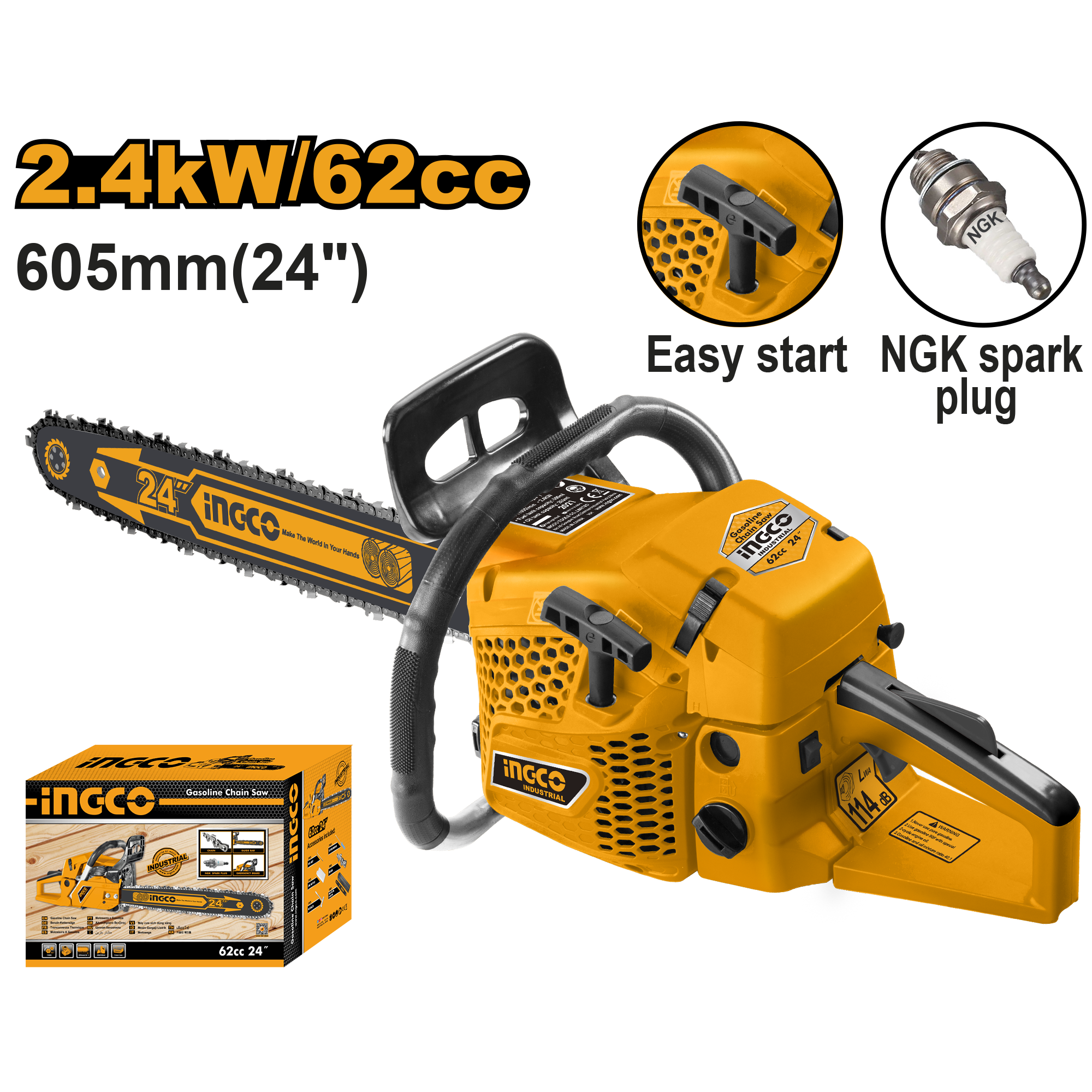 Ingco Gasoline chain saw 2400W GCS5602411
