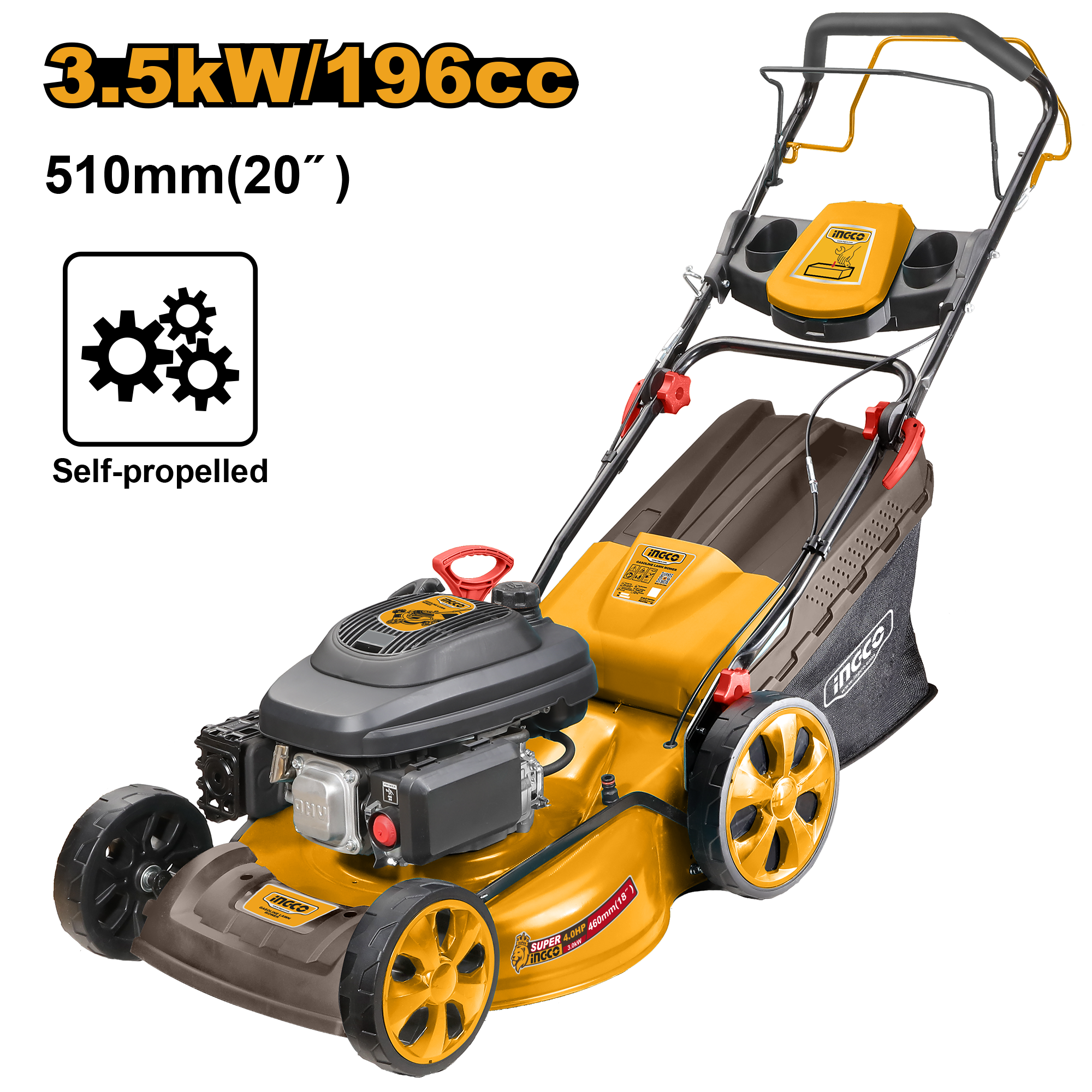 Ingco Gasoline lawn mower 3500W GLM196202