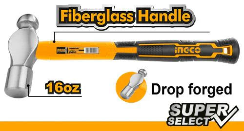 Ingco Ball pein hammer 450g HBPHS8016