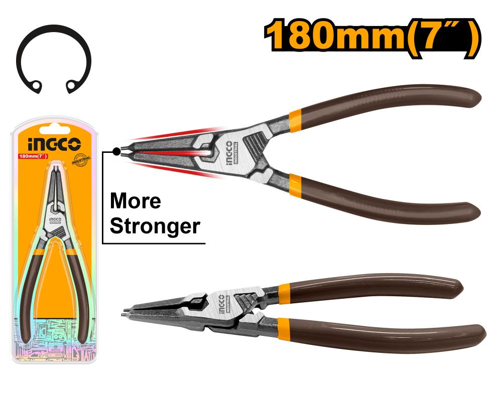 Ingco Circlip pliers 180mm straight head HCCP261803