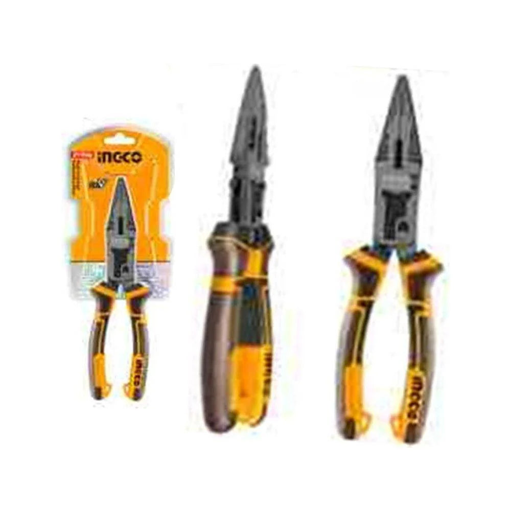 Ingco Compound action long nose pliers 215mm HCLNP58200