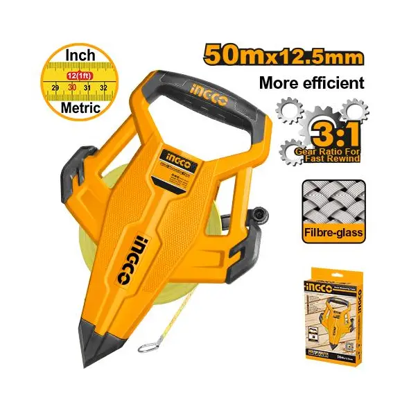 Ingco Fibreglass measuring tape 50*12.5mm HFMT8350