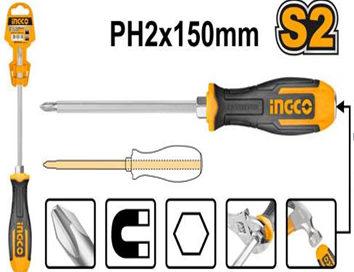 Ingco Phillips go-through screwdriver 150MM HGTS68PH2150