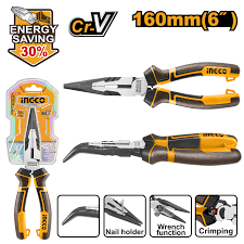 Ingco High leverage bent nose pliers 160mm HHBNP28160