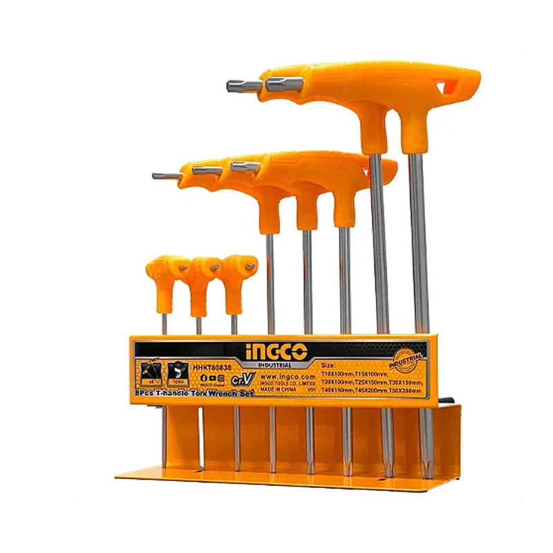 Ingco 8 Pcs T-handle torx wrench set HHKT80838