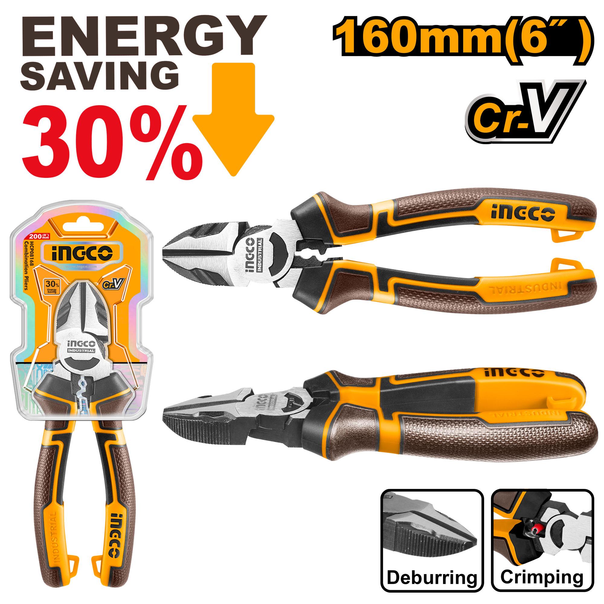 Ingco High leverage diagonal cutting pliers 160mm HHLDCP28160